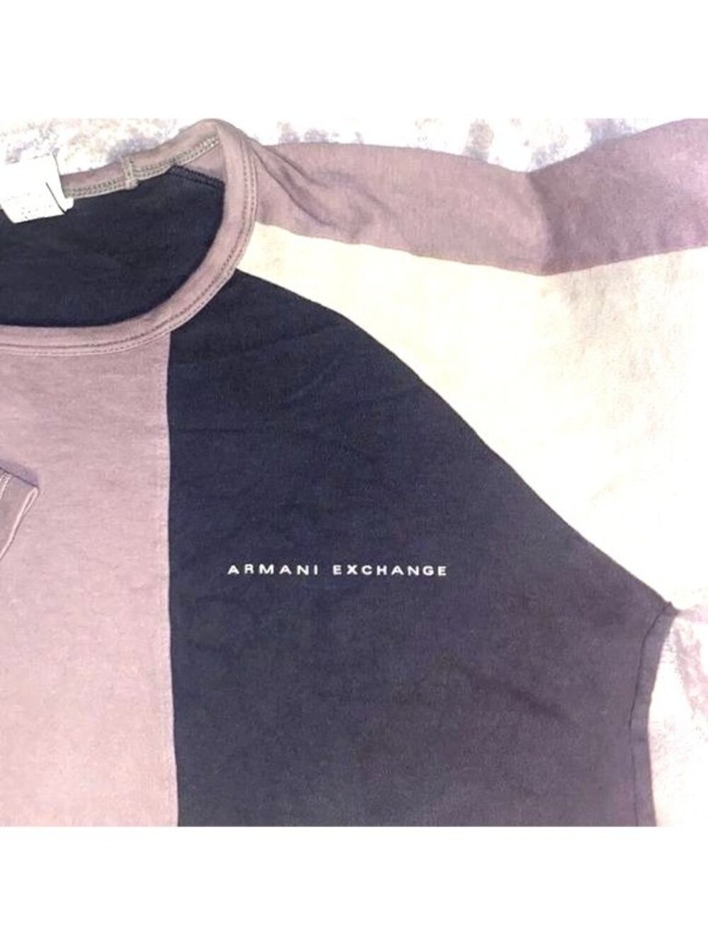 Armani Exchange Color block T-Shirt Men's Lg Cotton Designer Trendy Casual - Picture 3 of 6